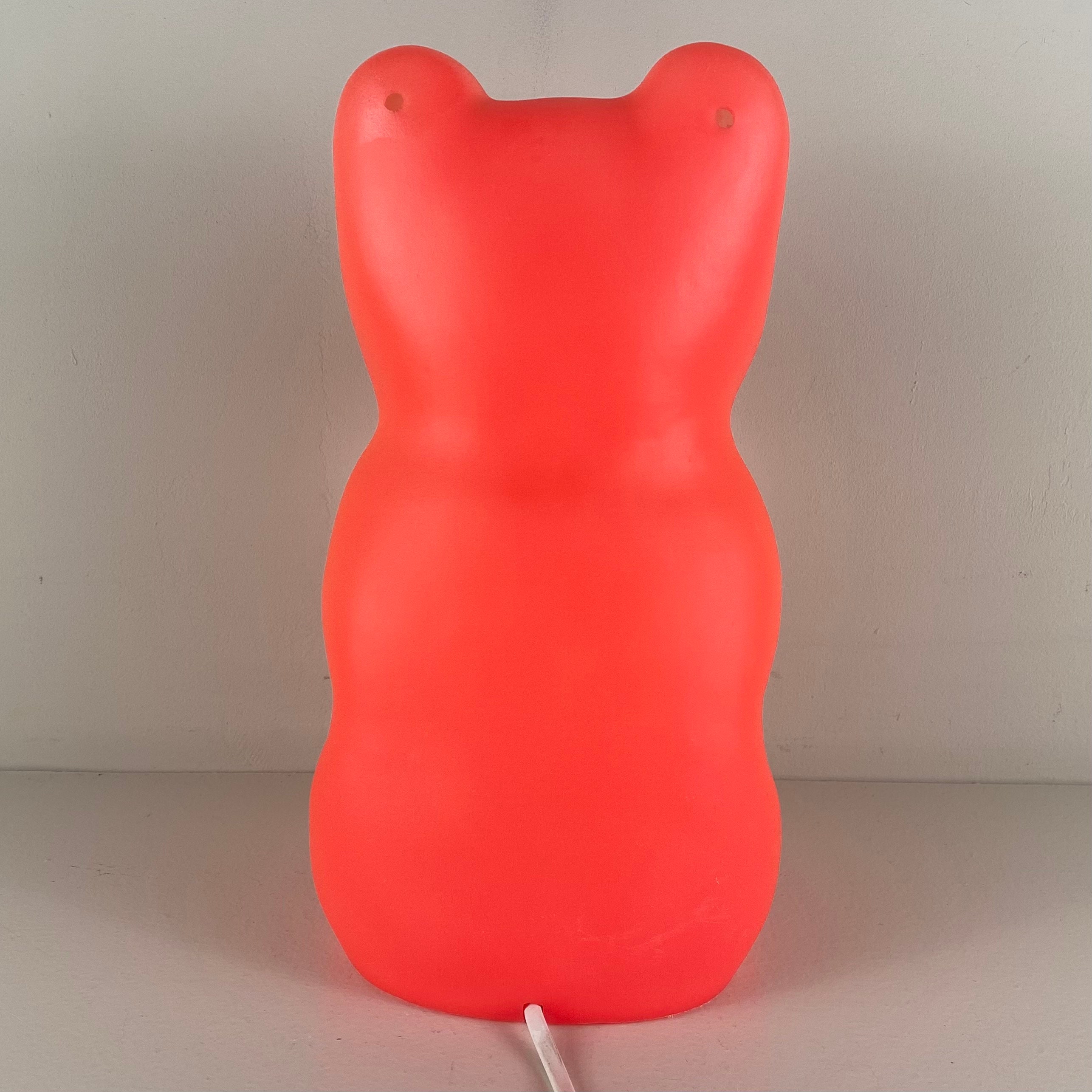 Gummy Bear Lamp Red / Vintage 90s Plastic Night Lamp -  Israel