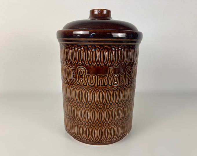 Vintage brown ceramic Rumtopf, West Germany 1970s/1980s
