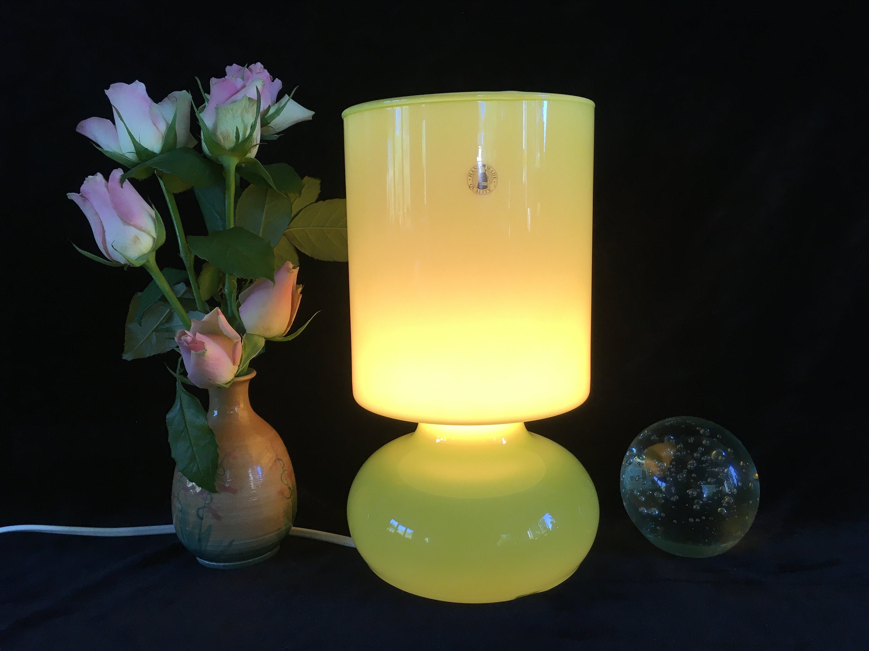 Ikea Vintage Plafonnière Lamp Opaline Wit Glas., Plafonniere, Vintage