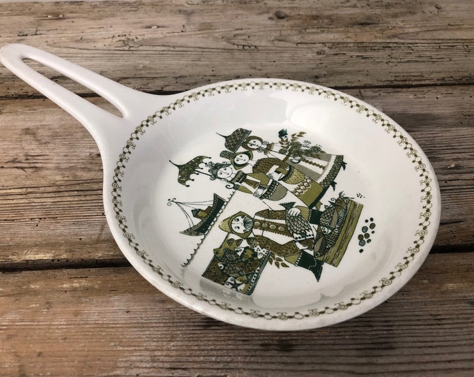 Figgjo Flint Market Serving skillets, pans, Turi Gramstad design, Norway, LARGE, mid century modern design, Scandinavian design 1960's