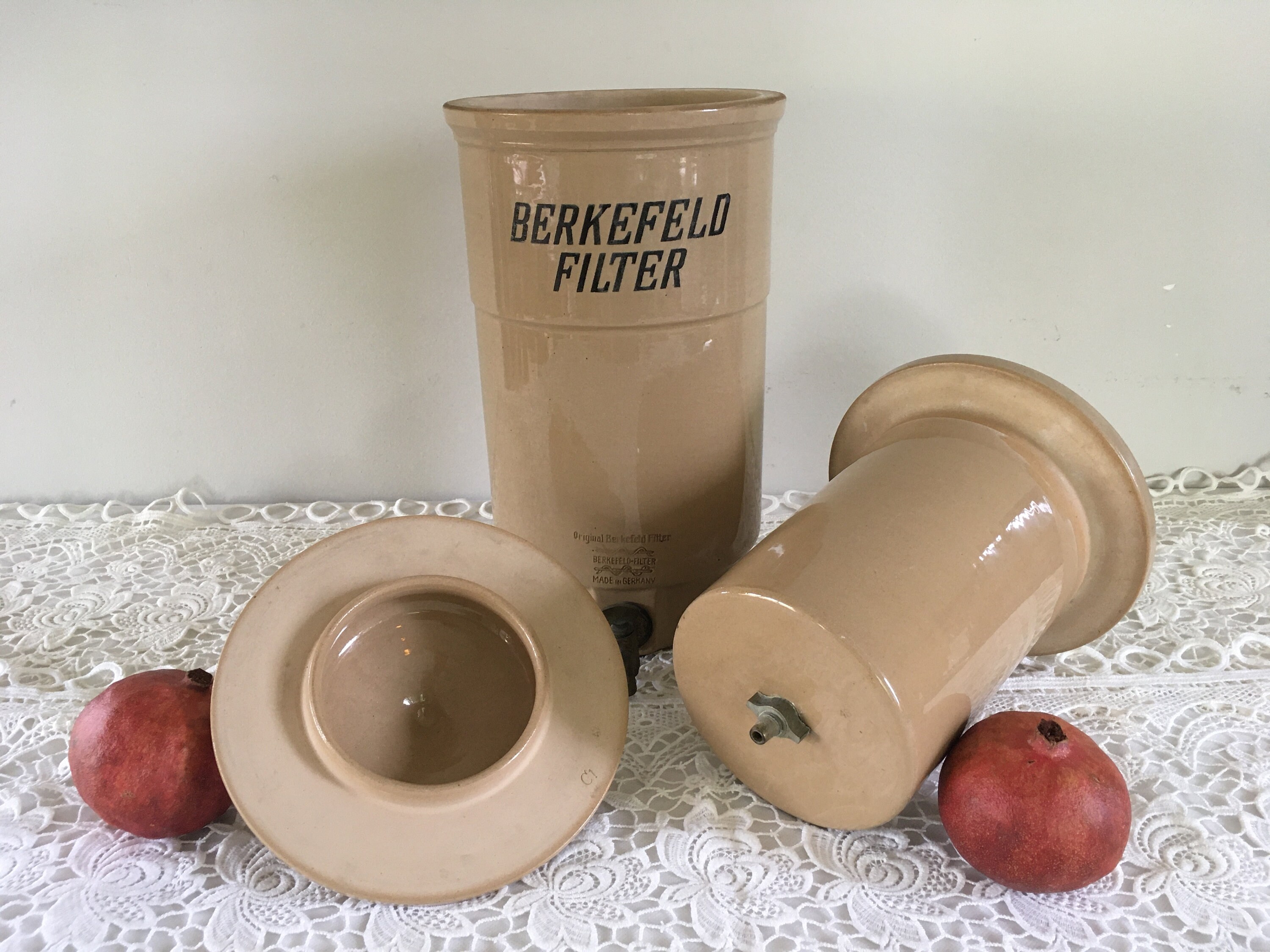 Berkefeld water filter, Rare large German antique stoneware, circa 1900