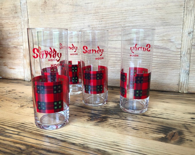 Set of 6 Sandy Hook drinking glasses, water glasses, lemonade glasses, mid century modern kitchenware