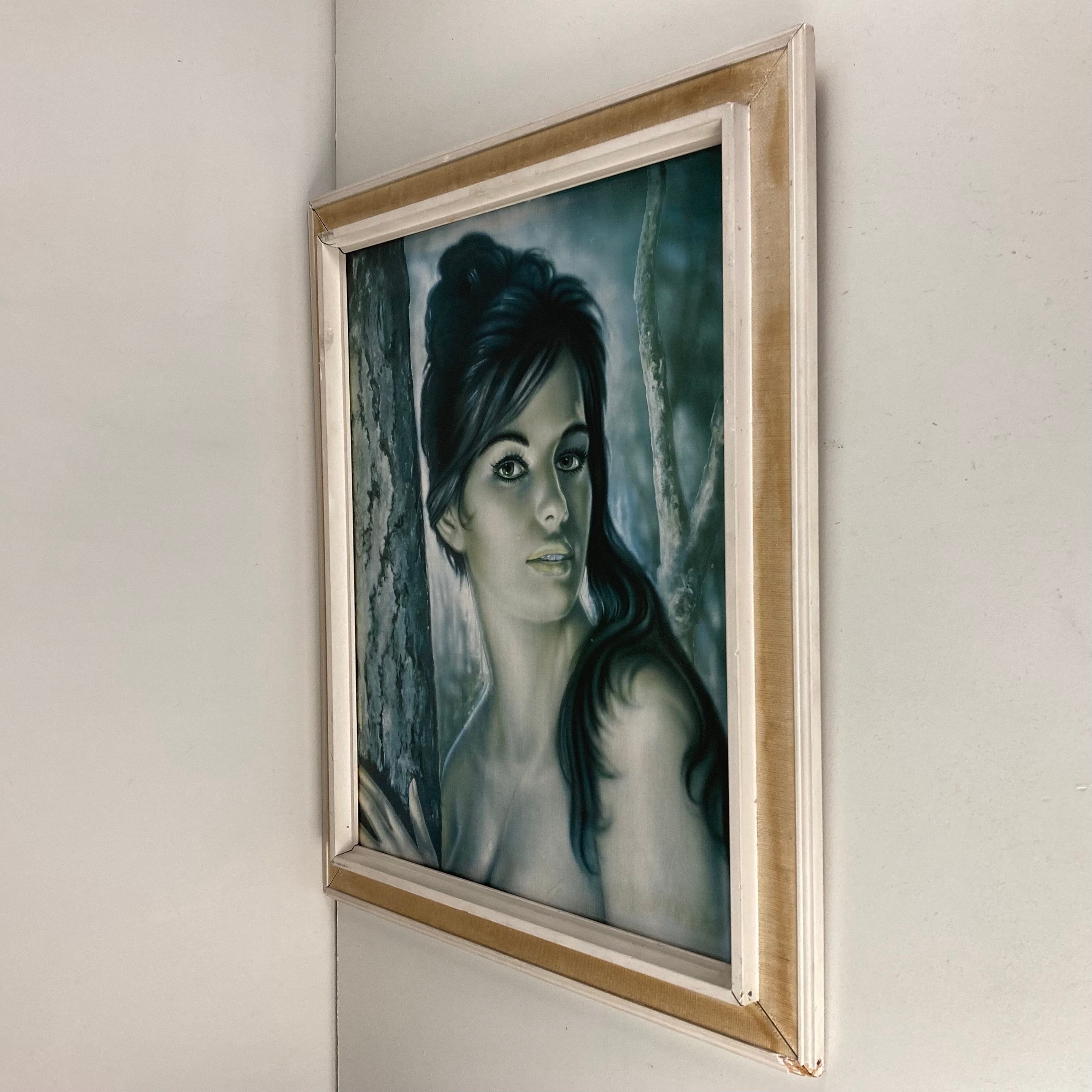 Original '60s Art print by J.H. Lynch, Tina 1964 in wooden frame