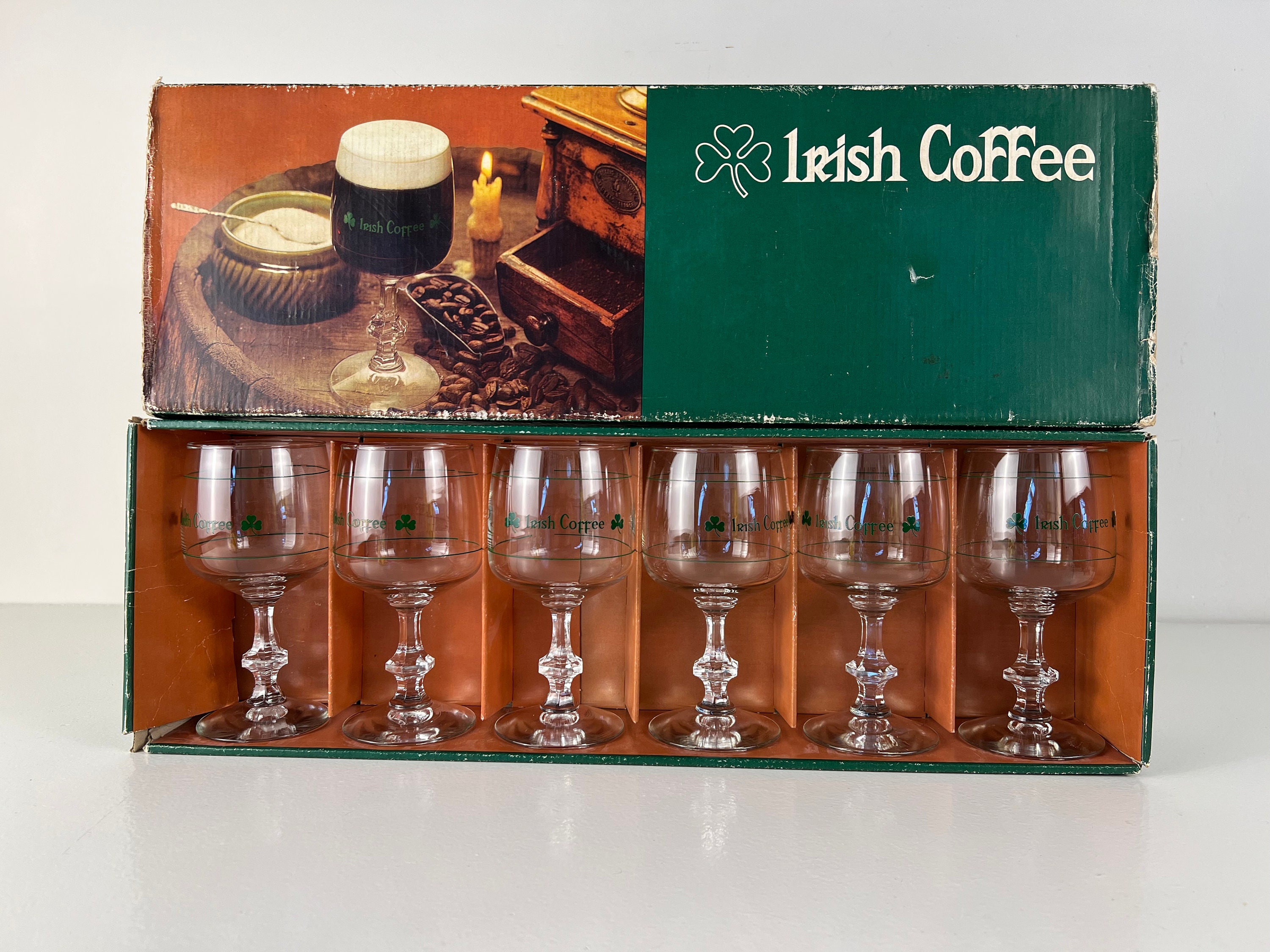 Set of 6 Vintage Irish Coffee Glasses From the 1970s, Durobor