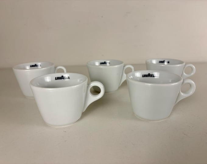 Sets of 2, 3 or 4 Lavazza coffee or cappuccino cups, heavy bar quality hard porcelain.