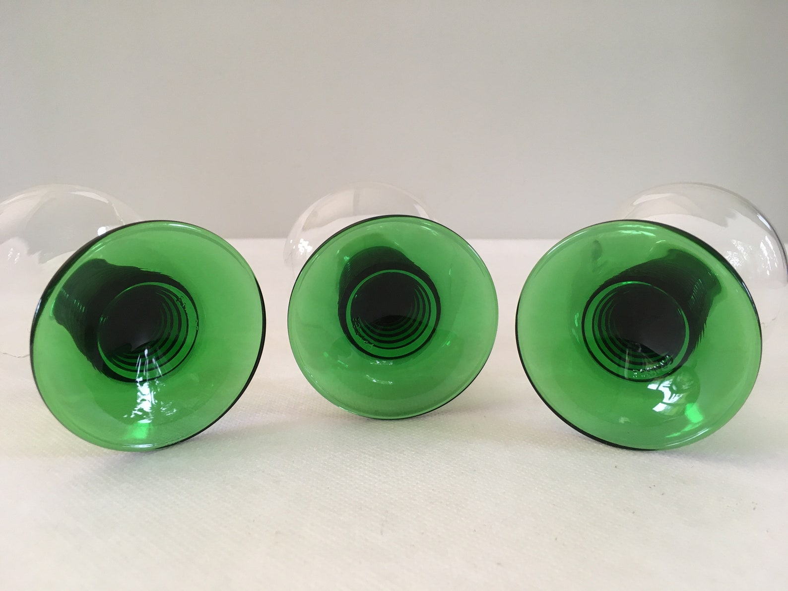 Vintage Green Stemmed Wine Glasses Roemer Wine Glasses Sets Etsy