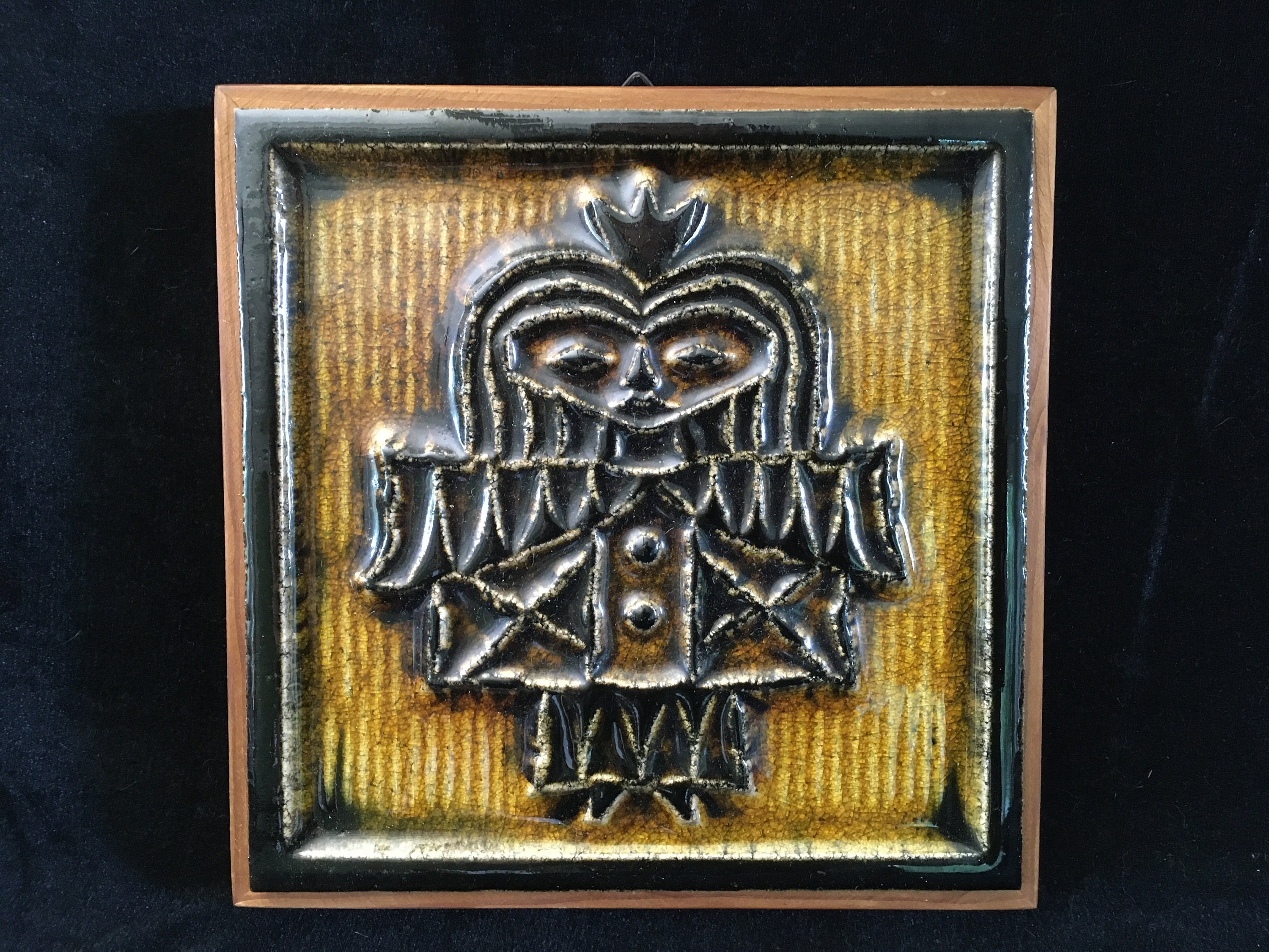 【オンライン限定商品】  tiles art Wall Porsgrund original in Galaaen, Konrad design アンティーク雑貨