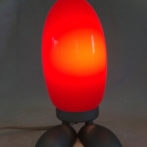 IKEA Dino egg lamp, table lamp, Ikea, Tatsuo Konno Fjorton design 1990's, vintage Ikea night light, Ikea night lamp, child lamp Red