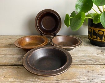 Arabia Ruska cereal bowls, fruit bowls, soup bowls, sets of 2 or 4 bowls, Ulla Procopé, vintage Scandinavian tableware, mid century modern