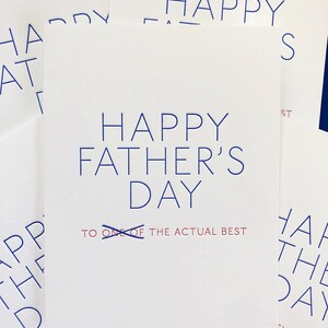 Father&#39;s Day Card - Actual Best, Letterpress, Father&#39;s Day, Dad&#39;s Day, Gift for Dad, Letterpress Card,
