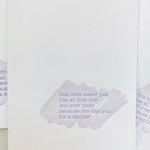 New Baby Card, Card for New Baby, Mom Encouragement, Letterpress, New Mom, Baby Shower