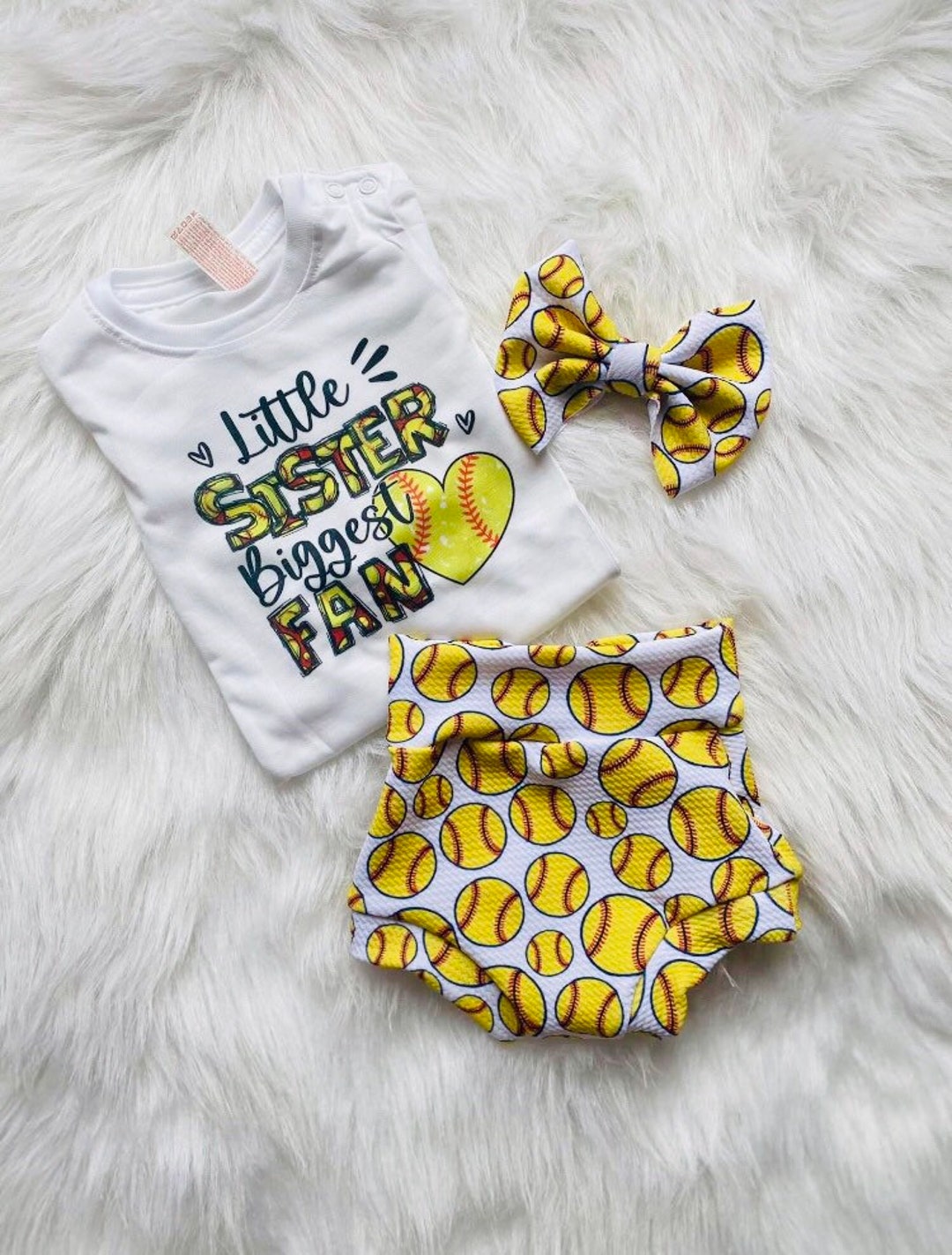 Softball Baby Bummie/softball Outfit/baby Sister Softball Outfit