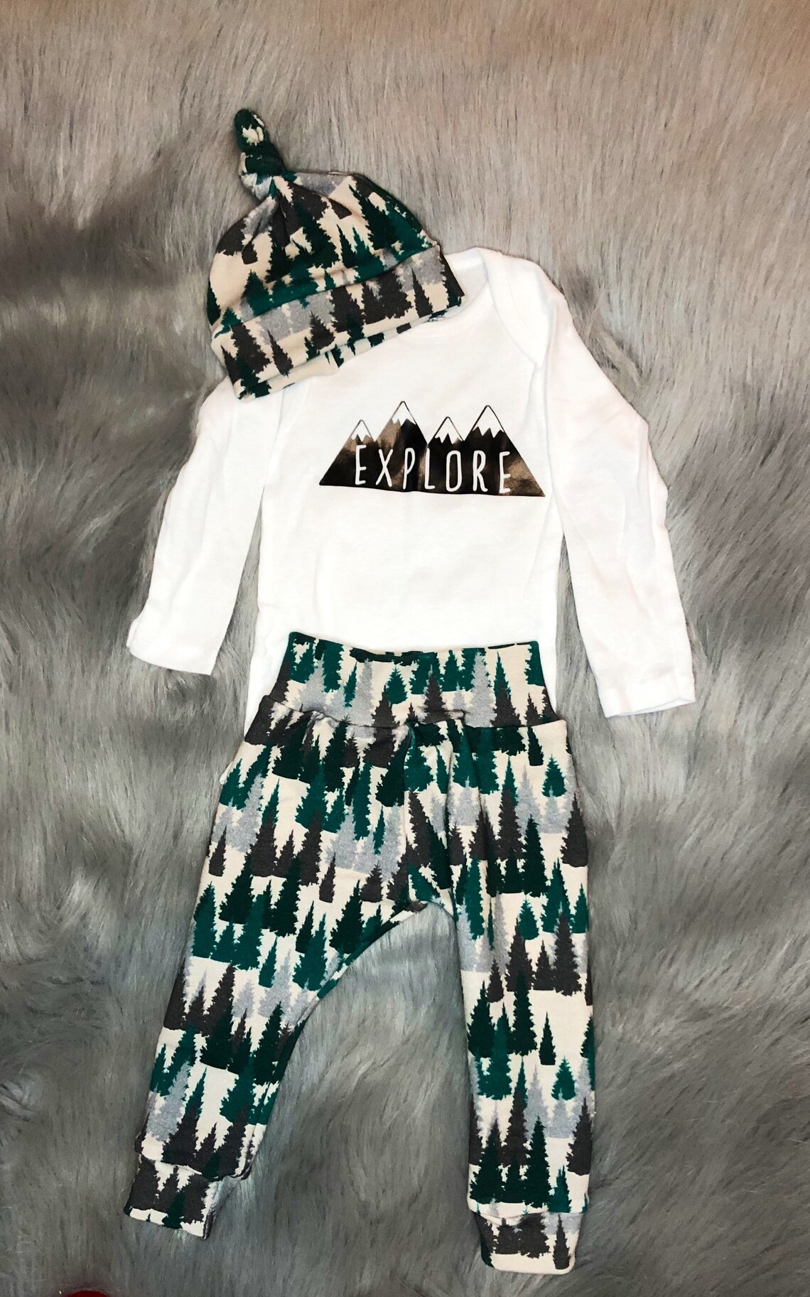 Newborn boy outfit/nature baby outfit/explore baby Etsy