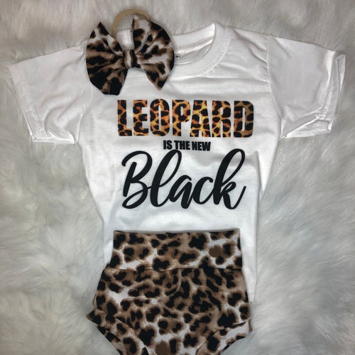 Leopard Baby Outfit/leopard is the New Black/leopard Print Etsy
