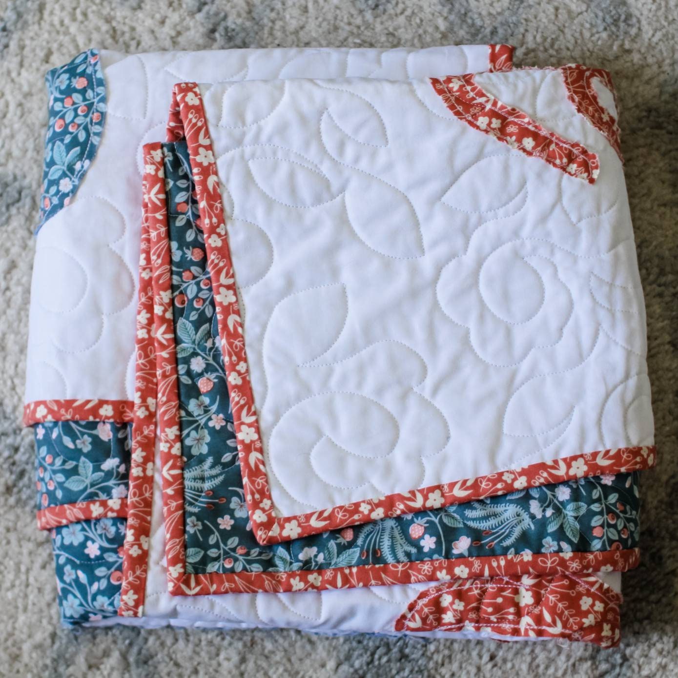 Personalized Double Name Quilt Name Quilt, Modern Baby Blanket, Nursery