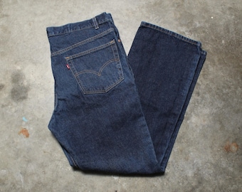 30 X 32 / 1980s Levi's 517 Orange Tab Dark Wash Boot Cut Unworn