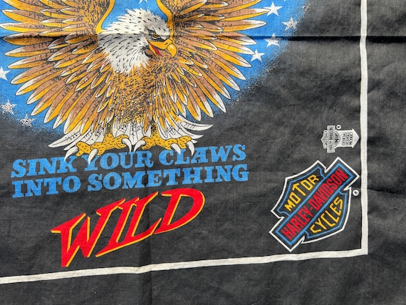 Vintage Usa-made Harley Davidson Bandana - 21” X 21” - Etsy