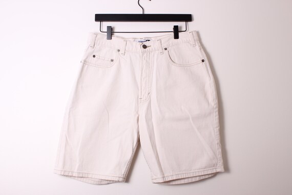 Vintage Gap Off White Cream Denim Jean Shorts - 3… - image 1