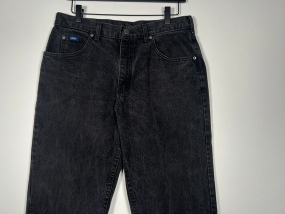 Vintage 80s 90s USA Made Lee Black Denim Jeans - 34