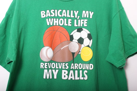 Vintage 1990s USA Made Lee Sports Balls T-Shirt -… - image 2