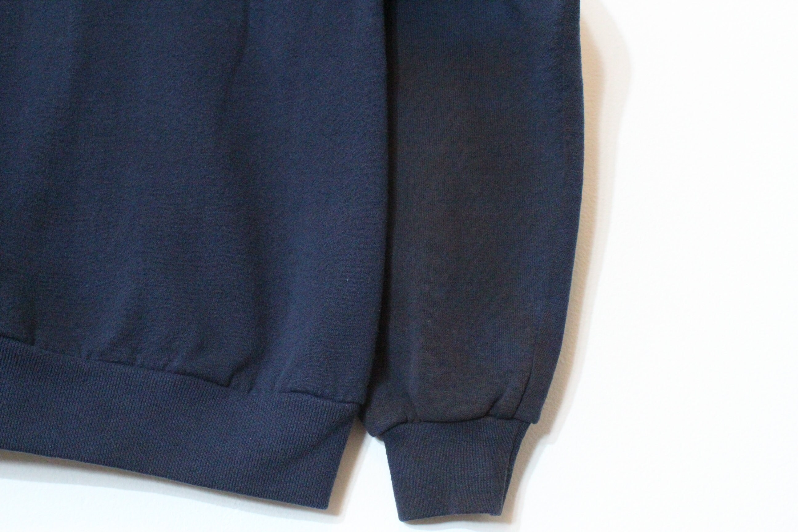 Vintage 90s USA Made Jerzees Navy Distressed Sweatshirt Blank 