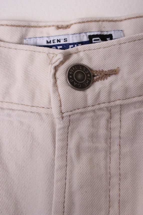Vintage Gap Off White Cream Denim Jean Shorts - 3… - image 3
