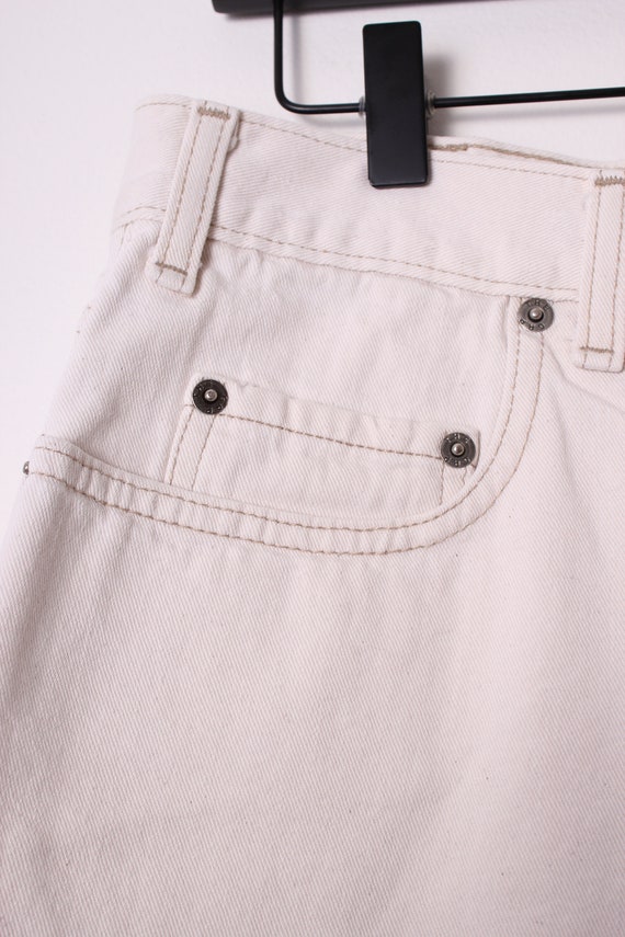Vintage Gap Off White Cream Denim Jean Shorts - 3… - image 2