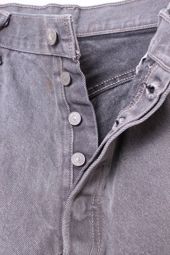 Vintage Levis Red Tab Gray 501 XX Distressed Stai… - image 4