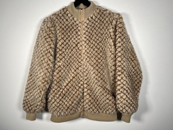 Vintage 80s Betmar New York Faux Fur Sherpa Coat … - image 1