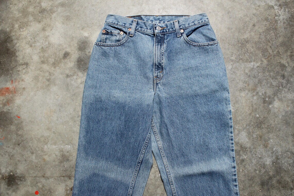 Vintage Y2K Levis 2000 550 Relaxed Fit Sun-Faded Distressed Jeans - 8 Mis (28x31), photo 3 of 5