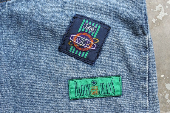 Rare Vintage 80s USA Made Lee Patch Baggy Jeans -… - image 4
