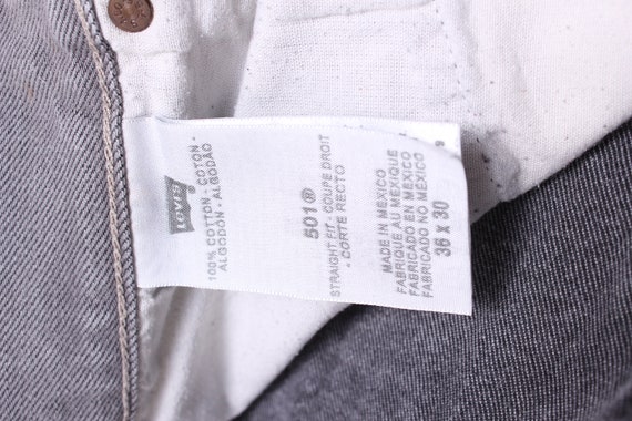 Vintage Levis Red Tab Gray 501 XX Distressed Stai… - image 5