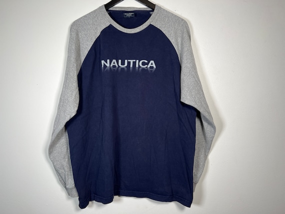 Vintage 1990s Nautica Raglan Long Sleeve Shirt - Large - Etsy