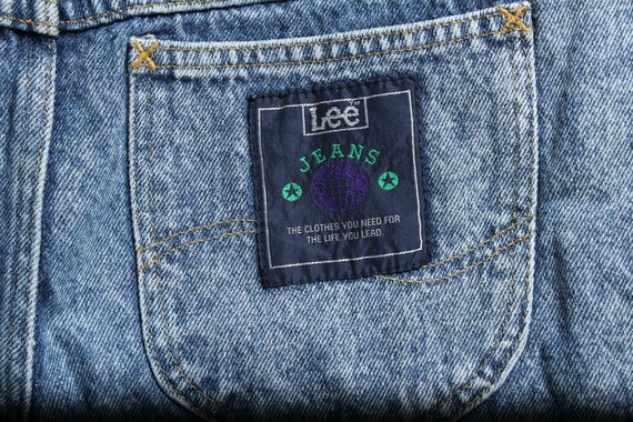 Rare Vintage 80s USA Made Lee Patch Baggy Jeans -… - image 7
