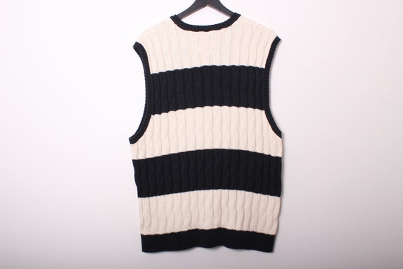 Vintage Tommy Hilfiger Striped Cable Knit Tennis … - image 3