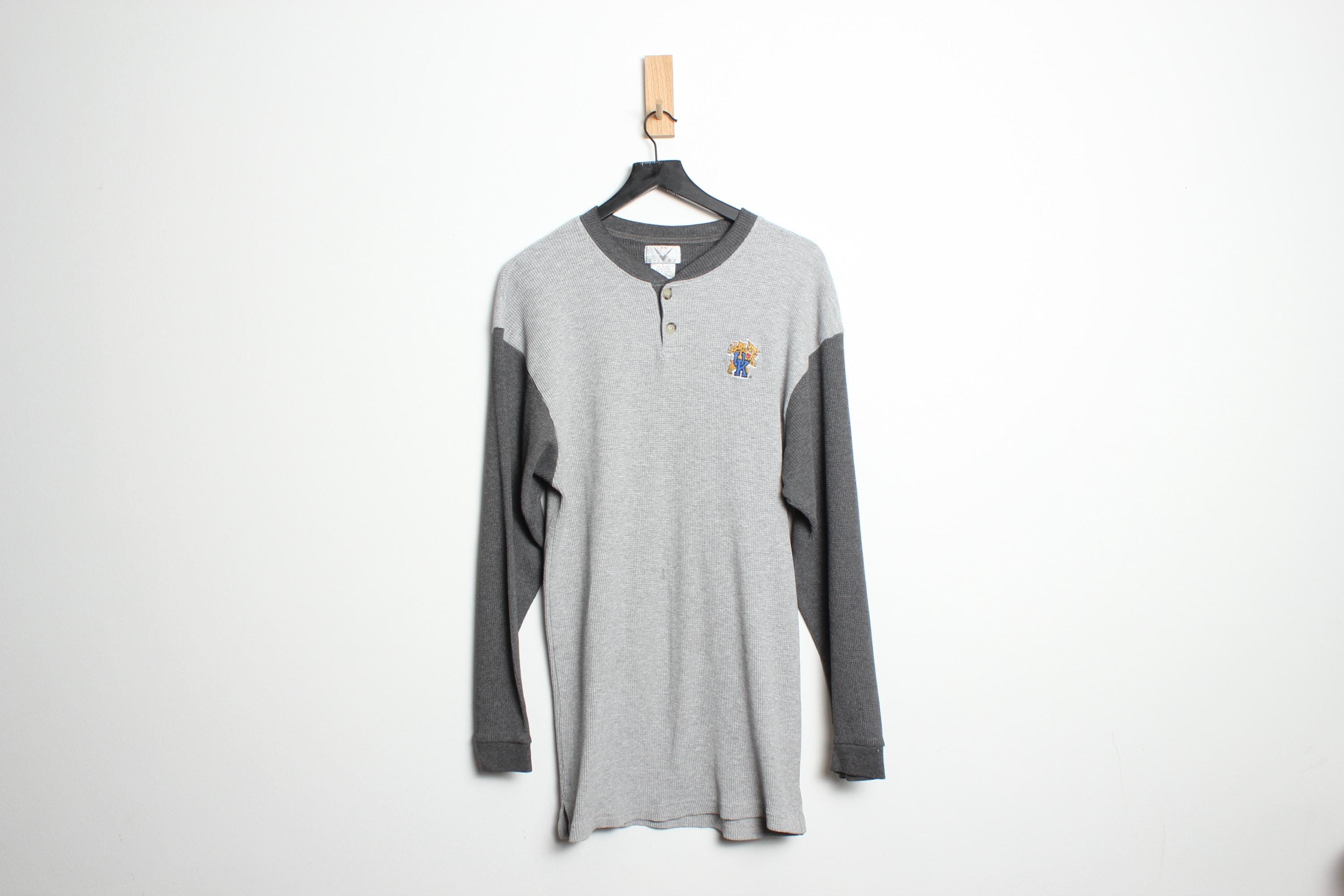 80s 90s EURO thermal × shirt pullover Vintage 80s/90s Winston Logo Red Thermal L/S Shirt & Pants