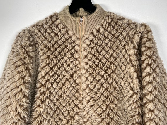 Vintage 80s Betmar New York Faux Fur Sherpa Coat … - image 2