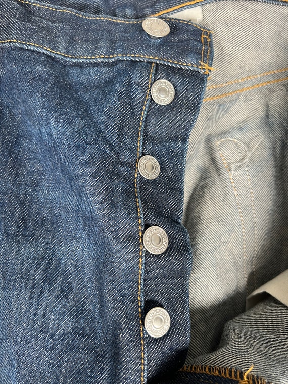 Vintage Levis 501xx Dark Wash Button Fly Jeans - … - image 3