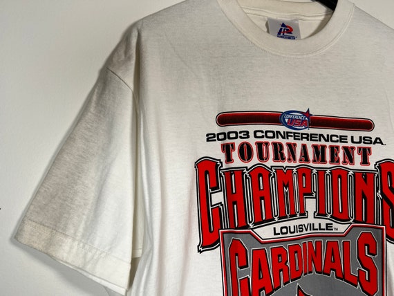 Louisville Cardinals U of L Distressed White T-Shirt