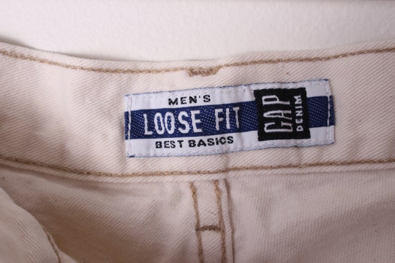 Vintage Gap Off White Cream Denim Jean Shorts - 3… - image 4