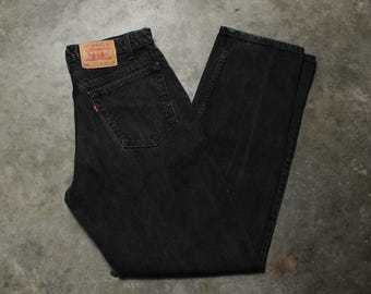 Vintage 90's Levis 550 Black Denim Jeans - 34" x 34"
