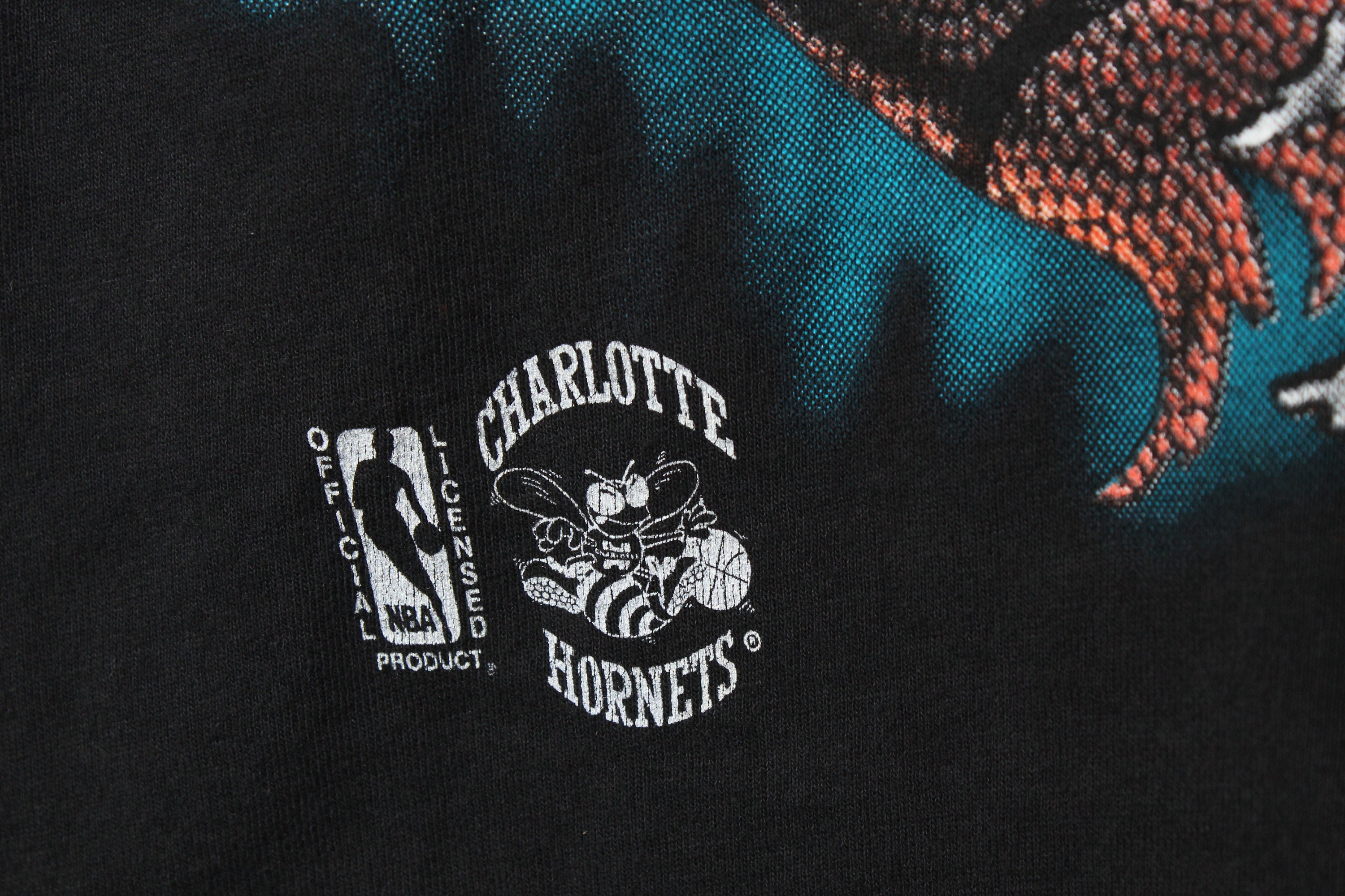 Rare Vintage 90s USA Made Charlotte Hornets NBA Magic Johnson T's