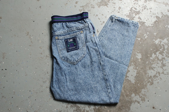 Rare Vintage 80s USA Made Lee Patch Baggy Jeans -… - image 1