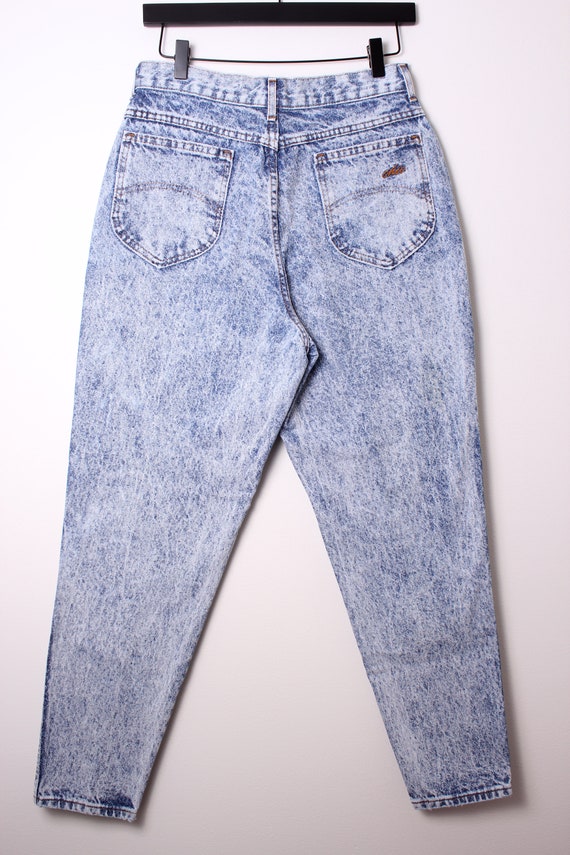Vintage 80's Acid Wash High-Waisted Chic Jeans - … - image 5