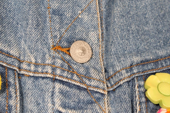 Vintage 80’s Threads on Threads Beaded Denim Vest… - image 4