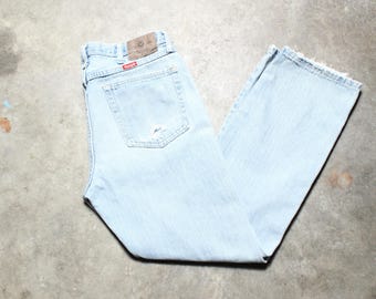 Jean Wrangler Grunge An 2000 vintage très vieilli délavé - 33 x 30 po