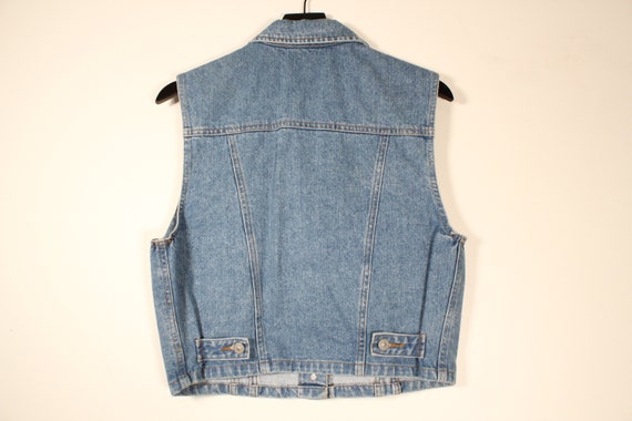 Vintage 80’s Threads on Threads Beaded Denim Vest… - image 6