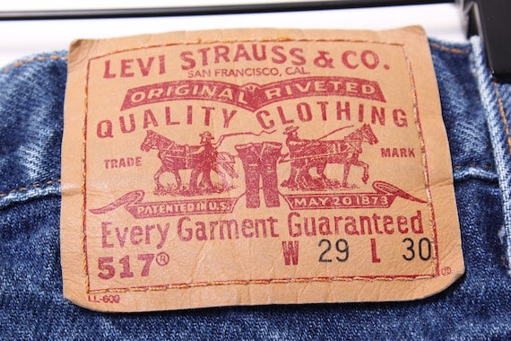 Vintage 2001 Levis 517 Boot Cut Dark Wash Jeans Mexico Made - Etsy