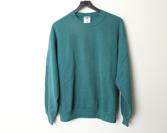 Vintage 90s USA Made Jerzees Green Sweatshirt - Large