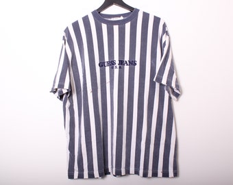 guess striped t shirt vintage